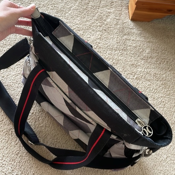 Vintage Hurley Messanger Laptop Bag Plaid Retro Office City Commuter Tote Large - Picture 7 of 16